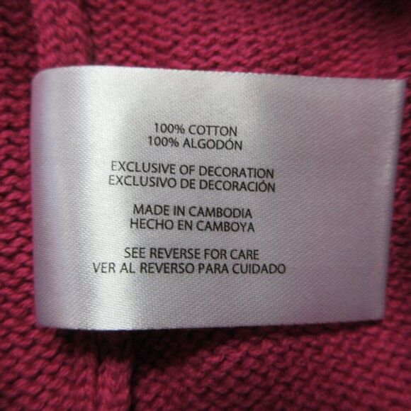 GAP Crew Neck Cotton Sweater Sz XXL (18-20) Fuchsia Pink Knit Top 2XL Shirt NWT - Picture 9 of 13